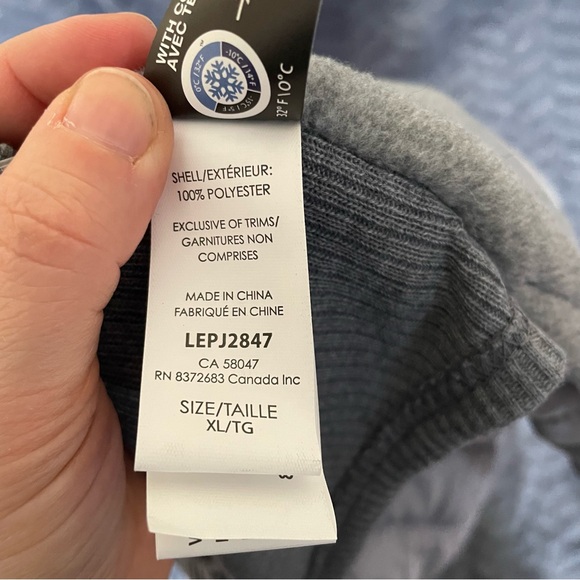 Cute Light Grey with Hot Pink Zippers Winter Dog Coat with Cold Alert Technology - Picture 7 of 12